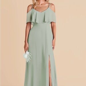 Birdy Grey Sage Green Cold-Shoulder Jane Maxi Dress